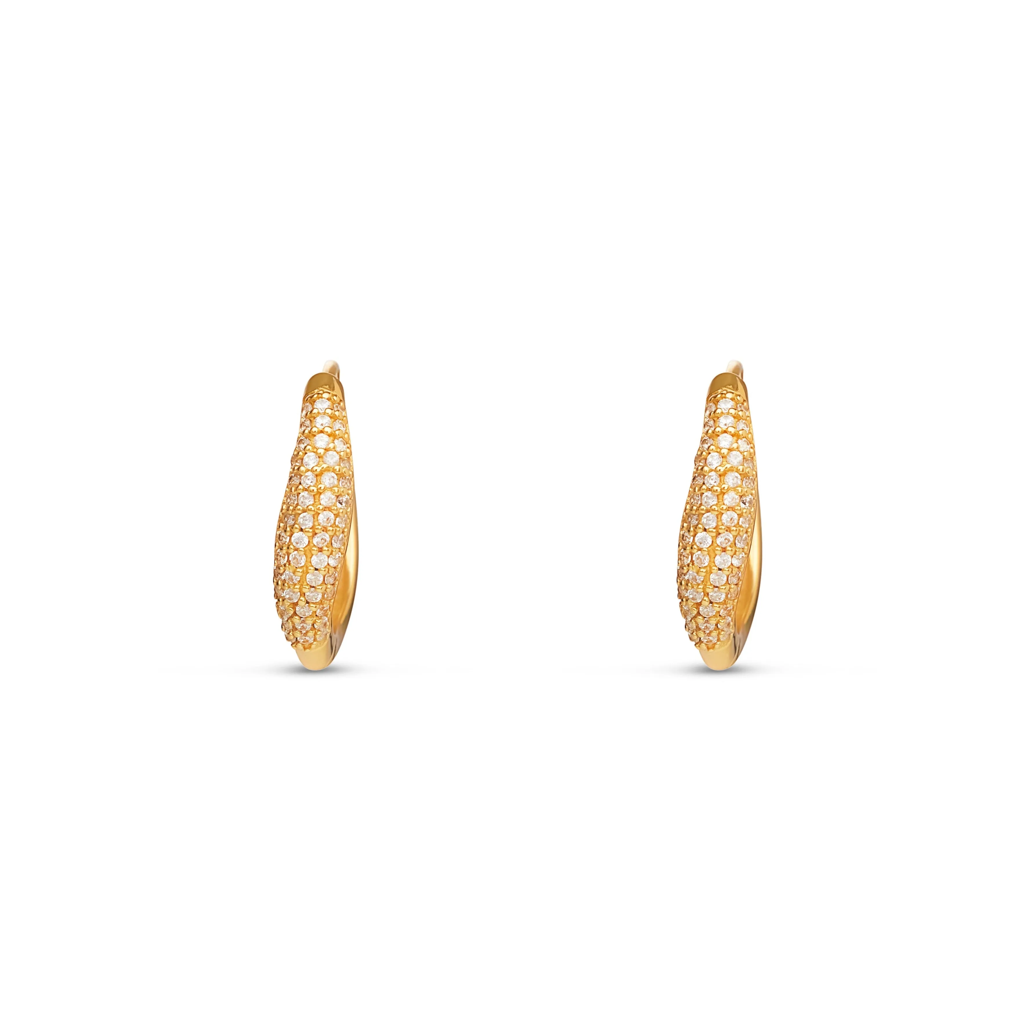 Athena Hoop Earrings Topaz - Vermeil