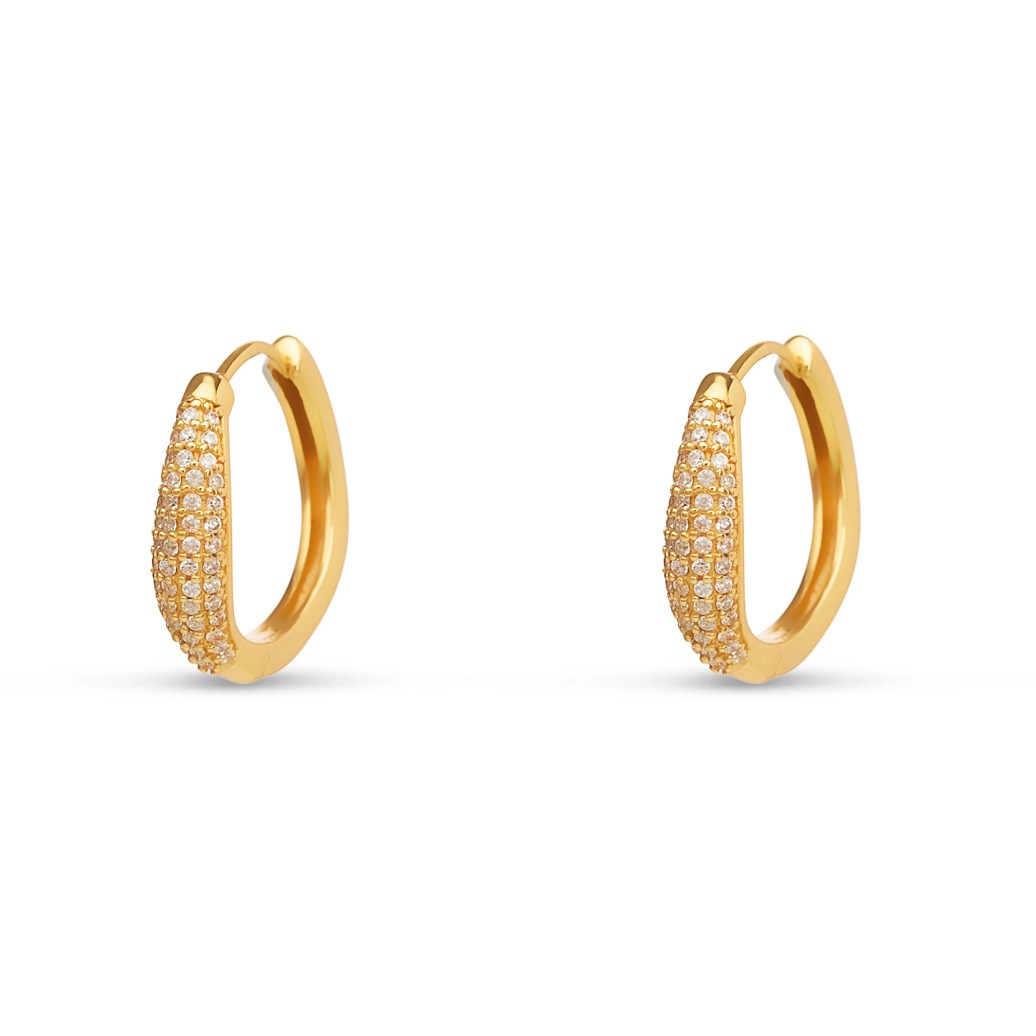 Athena Hoop Earrings Topaz - Vermeil