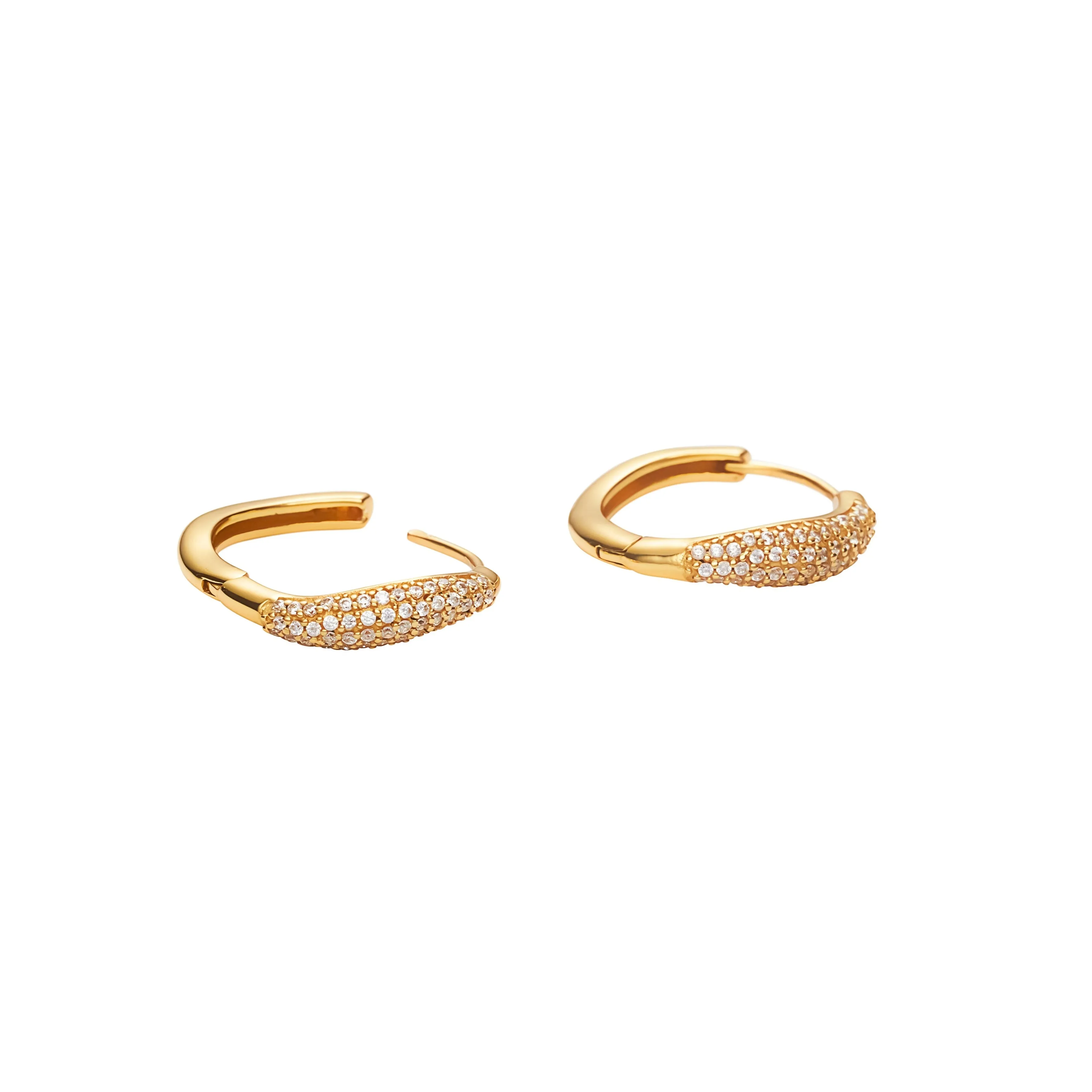 Athena Hoop Earrings Topaz - Vermeil