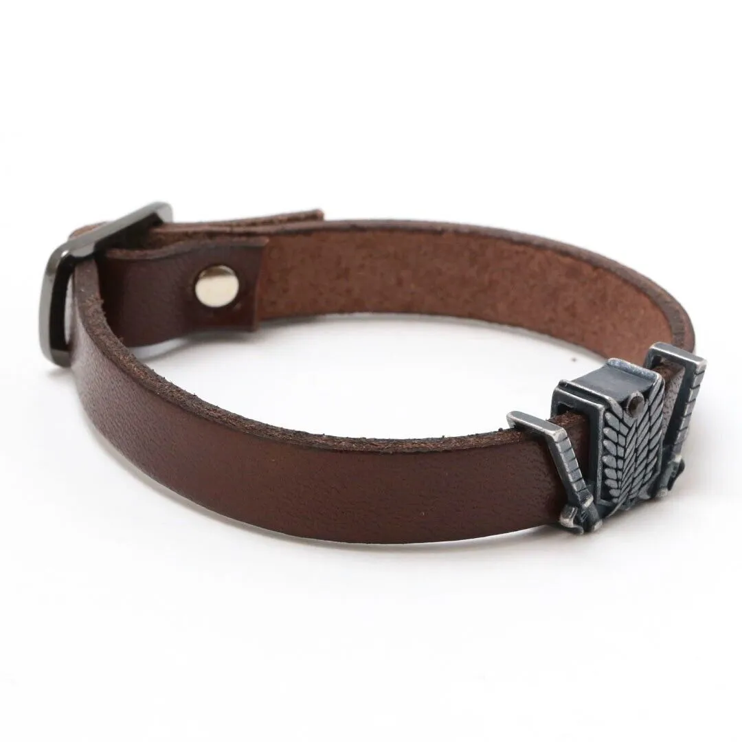 Attack on Titan Levi Ackerman Leather Bracelet Japan Limited