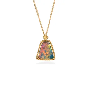 Australian Opal Flame Necklace