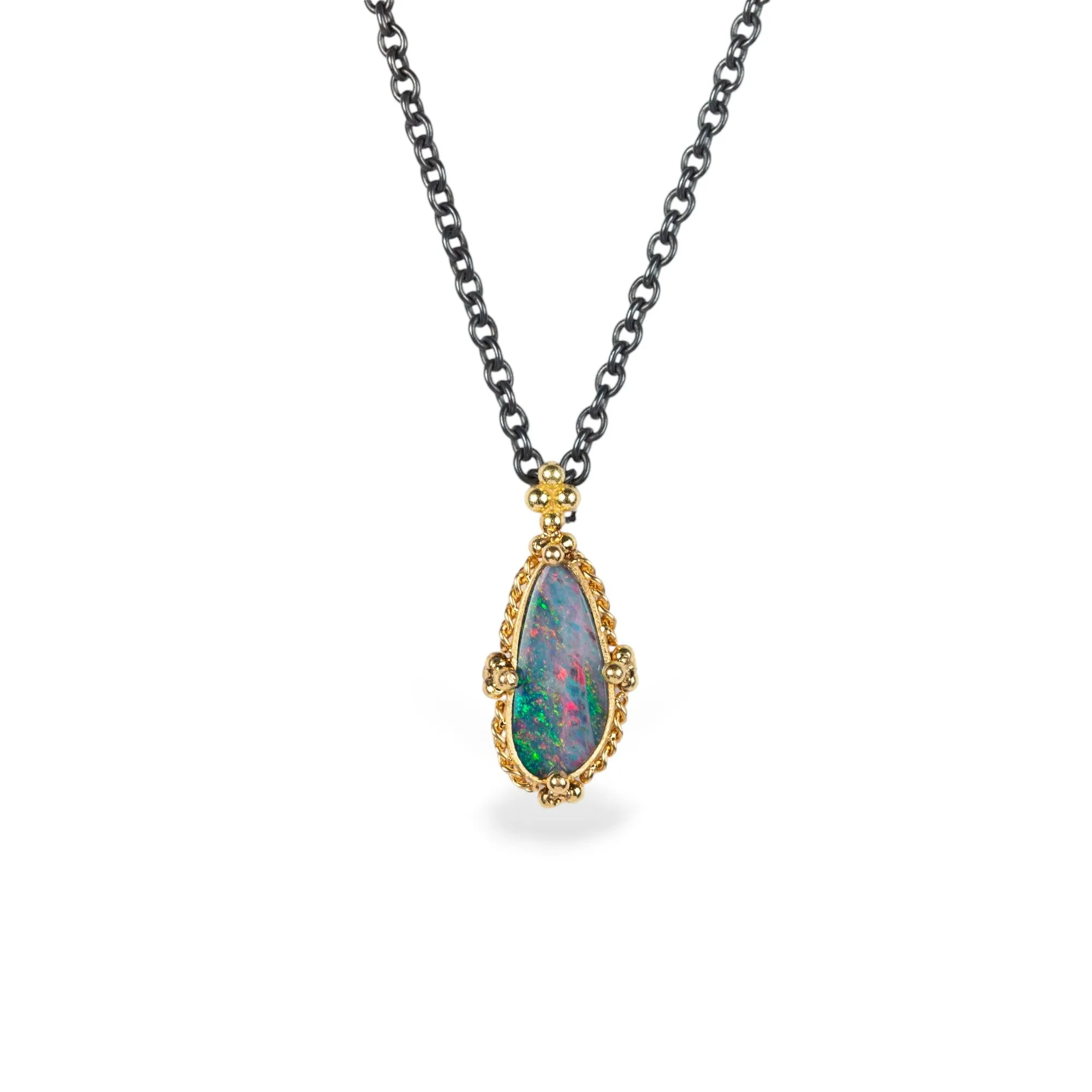 Australian Opal Unique Contrast Necklace