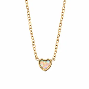 Avril Heart Opal Necklace