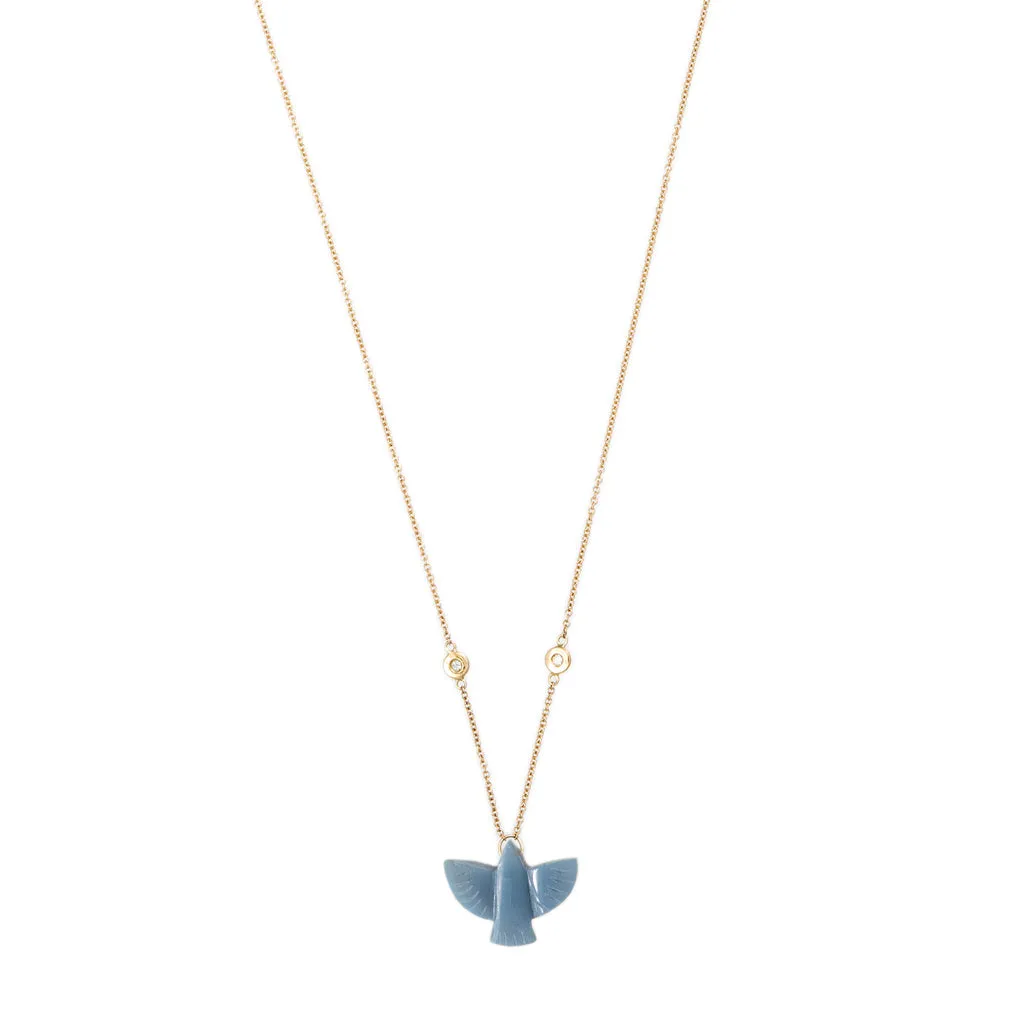 BABY BLUE OPAL THUNDERBIRD NECKLACE