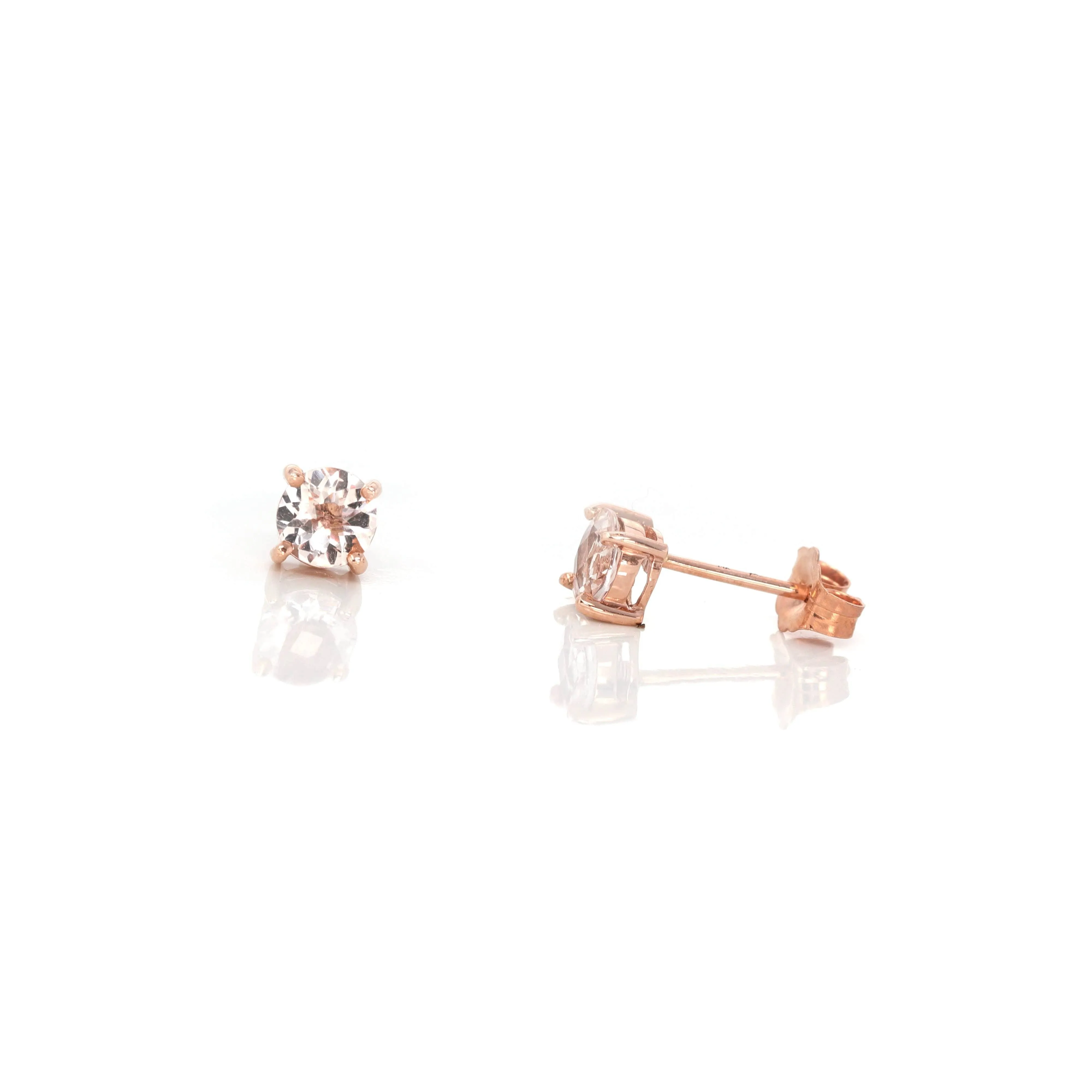 Baikalla 14k Rose Gold 0.95ct Natural Morganite Earrings