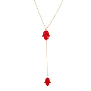 bara boheme | Lariat "DOUBLE HAND" Opal Necklace