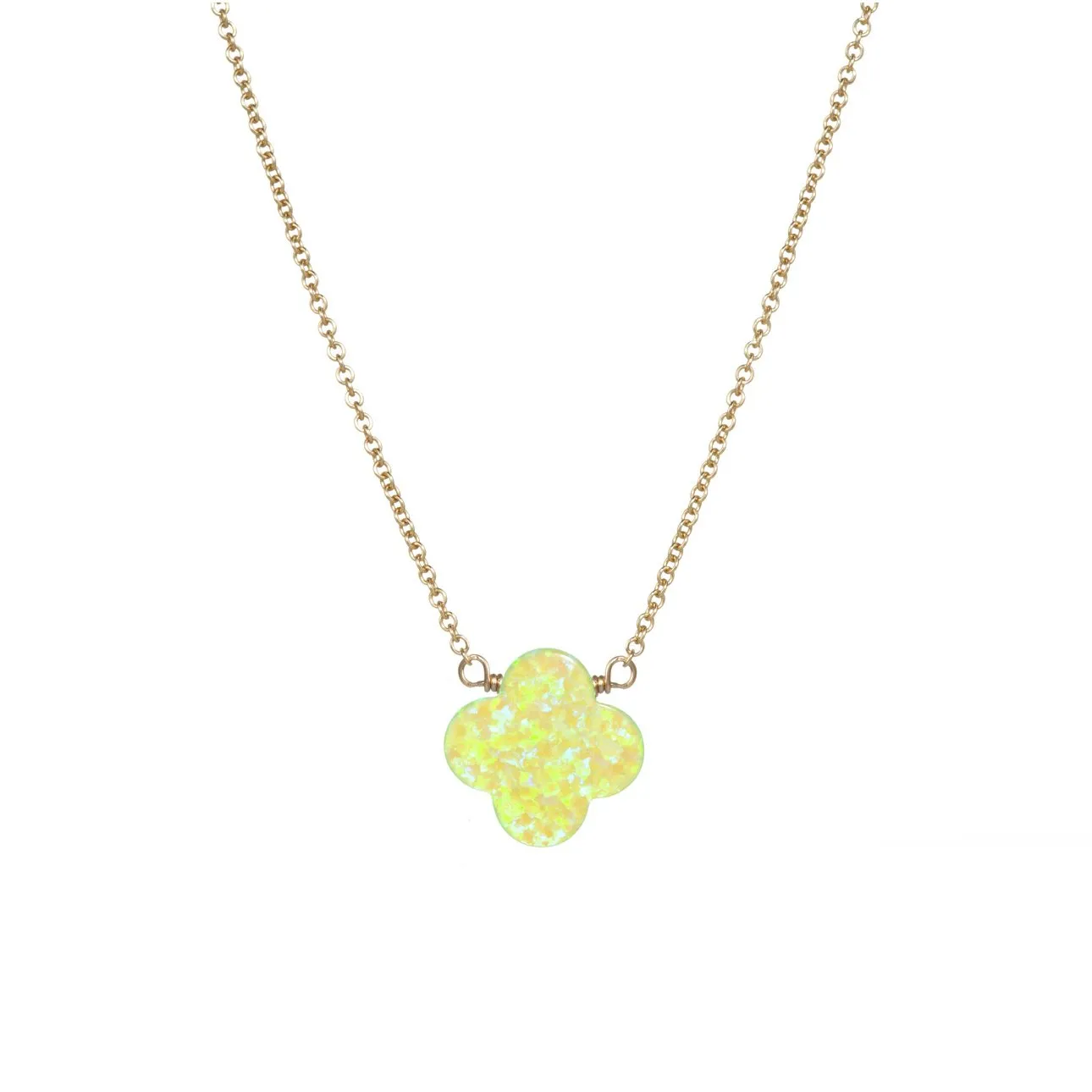 bara boheme | Medium "CLOVER" Opal Necklace