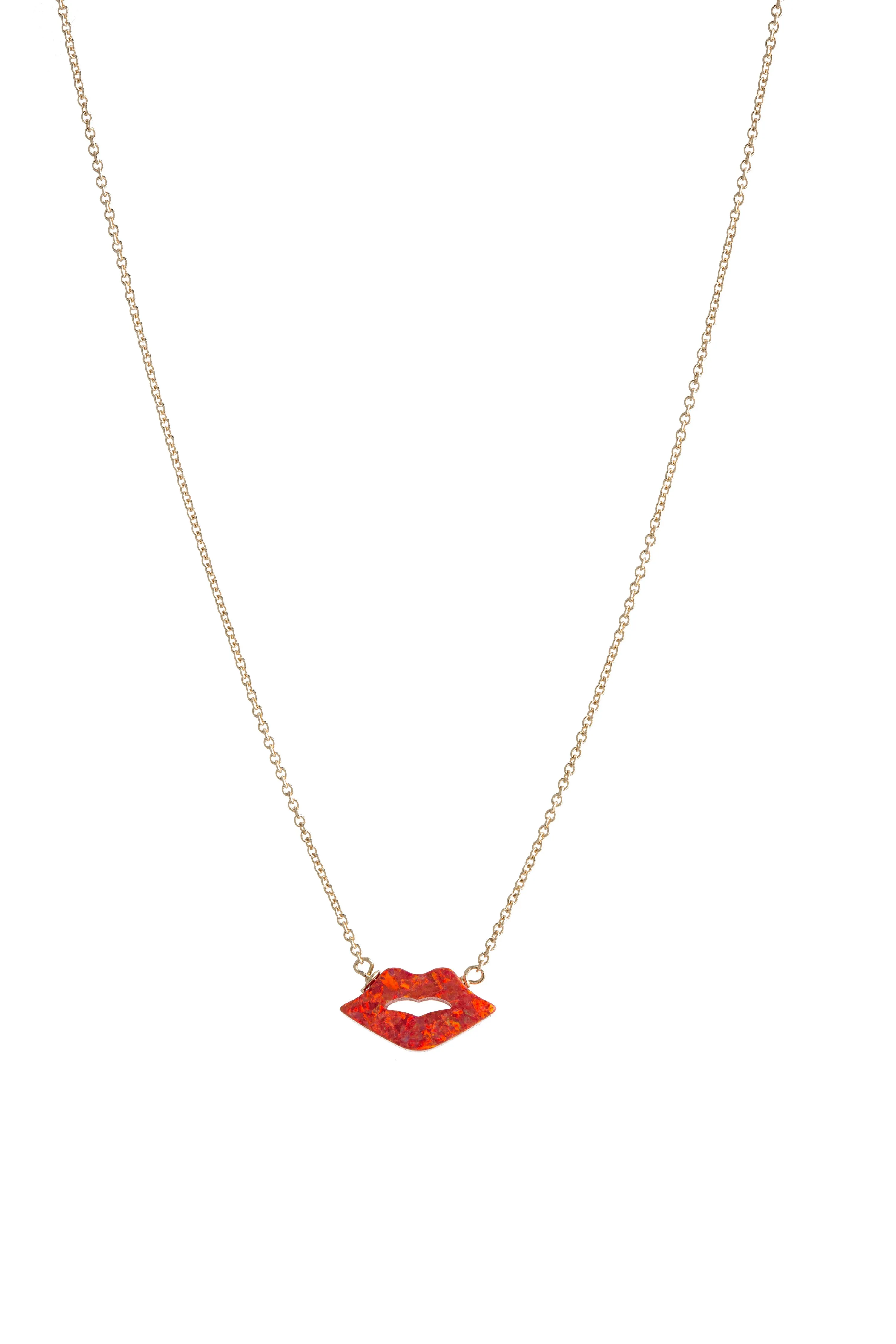 bara boheme | "LIP KISS" Opal Necklace