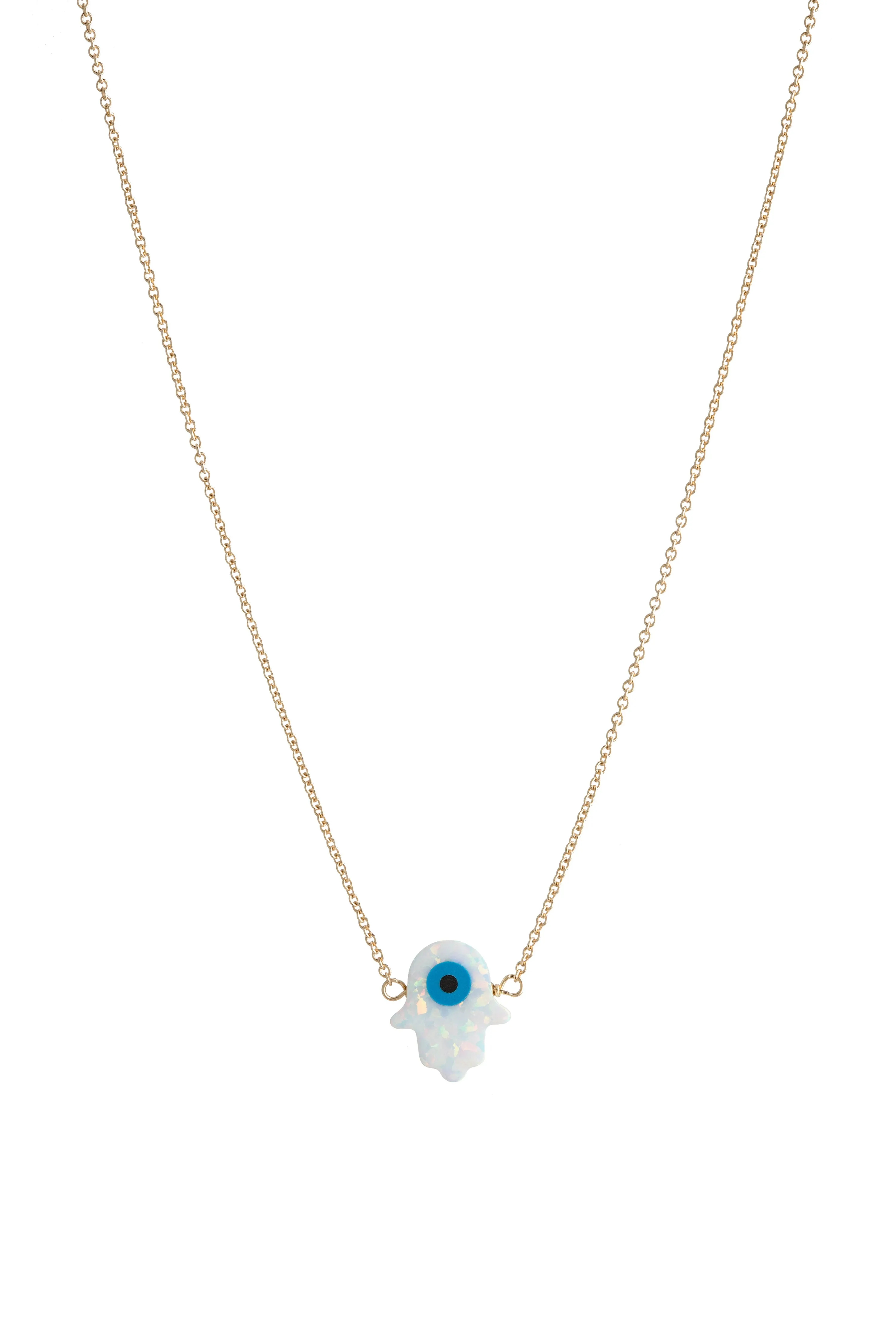 bara boheme | Small "HAMSA" Opal Necklace