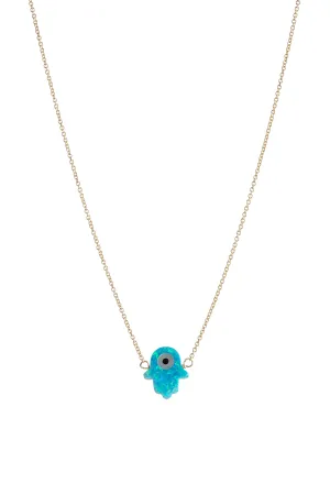 bara boheme | Small "HAMSA" Opal Necklace