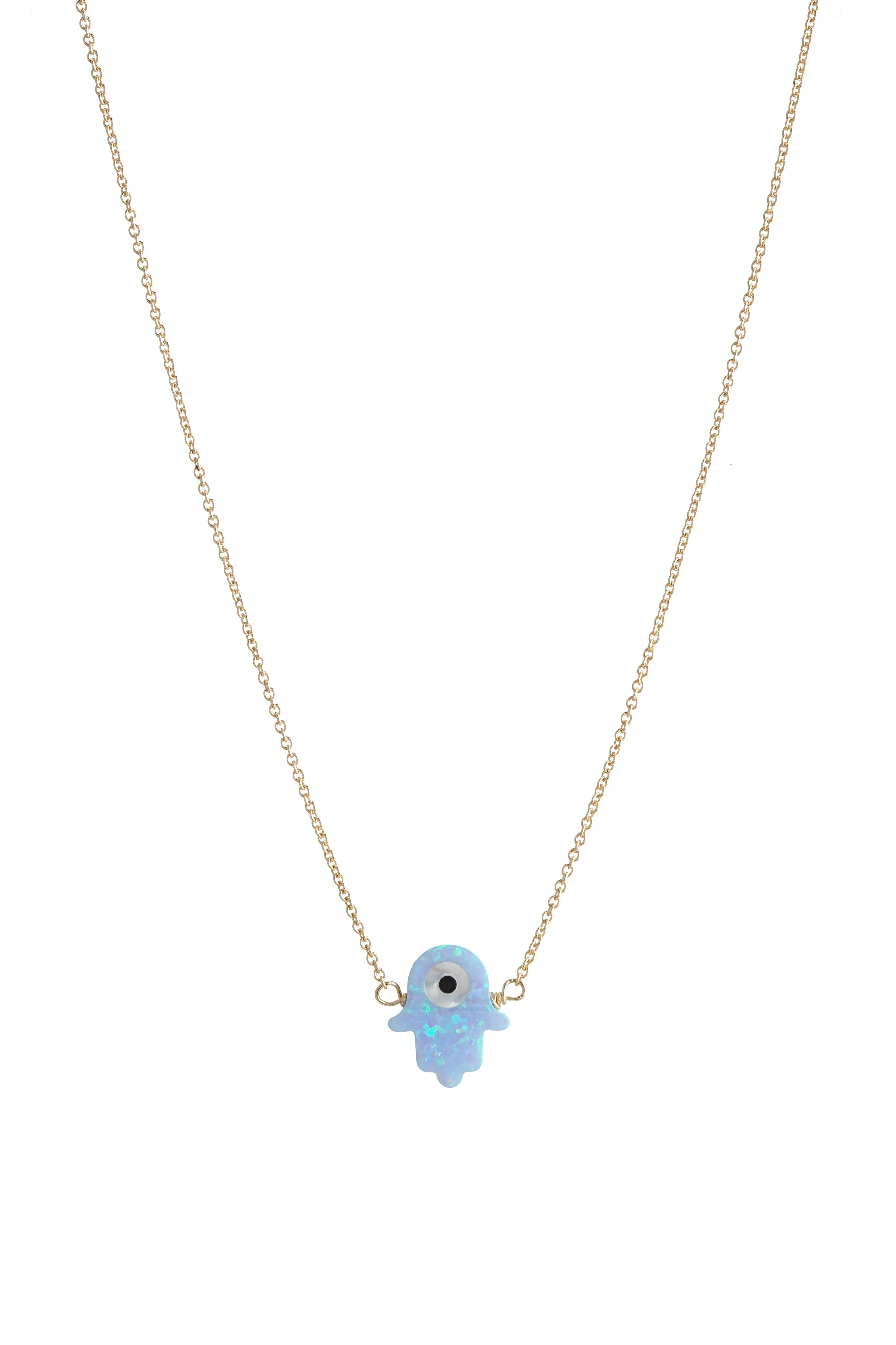 bara boheme | Small "HAMSA" Opal Necklace