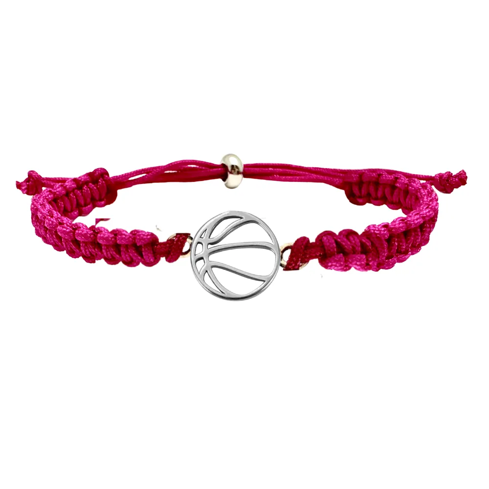 Basketball Stainless Steel Rope Bracelet - Pick Color