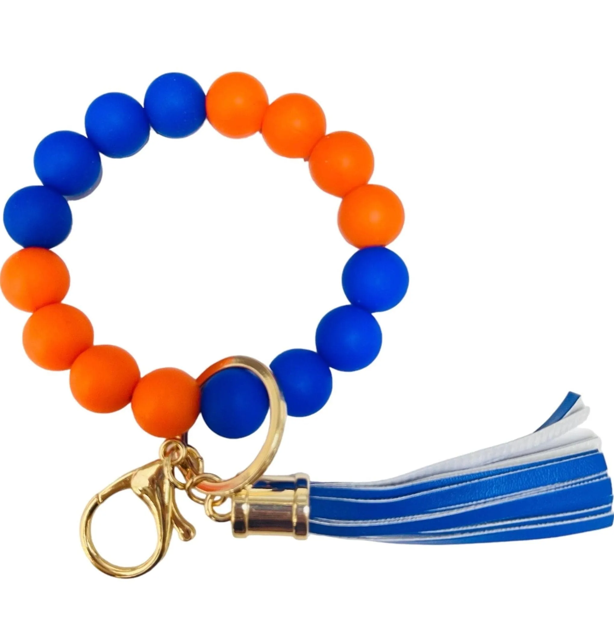 BB139x185 Gameday College Colors Silicone Beaded Keychain Bracelet