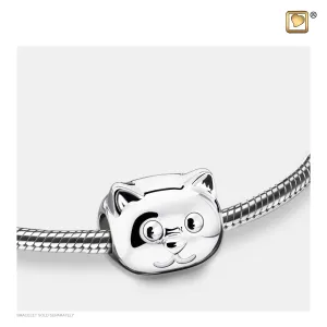 Bead: Cat - Rhodium Plated - BD2101