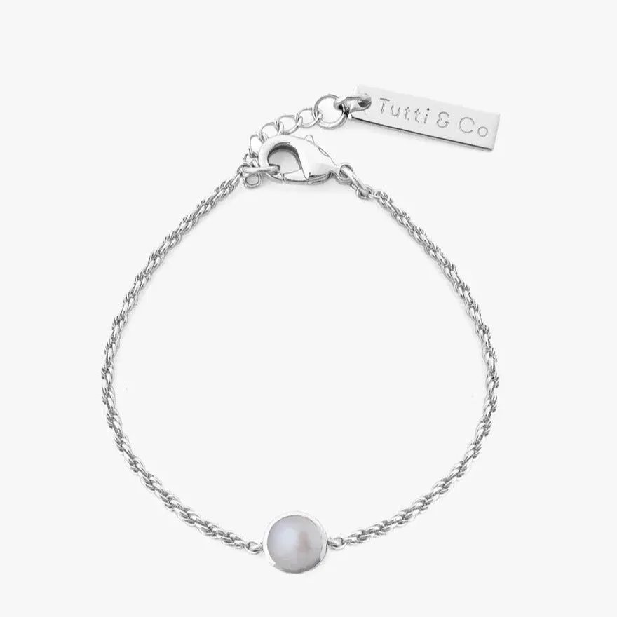 Birthstone Bracelet Silver - Choice of Month Stones