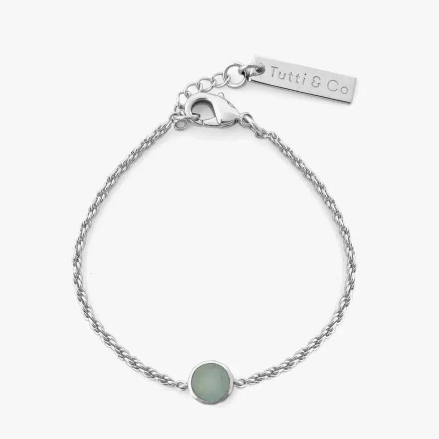 Birthstone Bracelet Silver - Choice of Month Stones