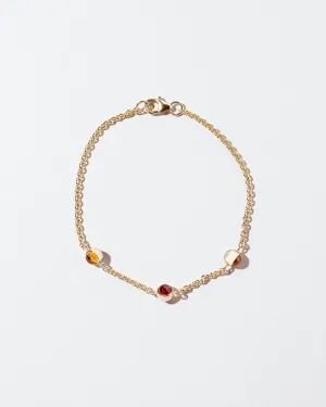 Birthstone Bracelet - Three Bezels