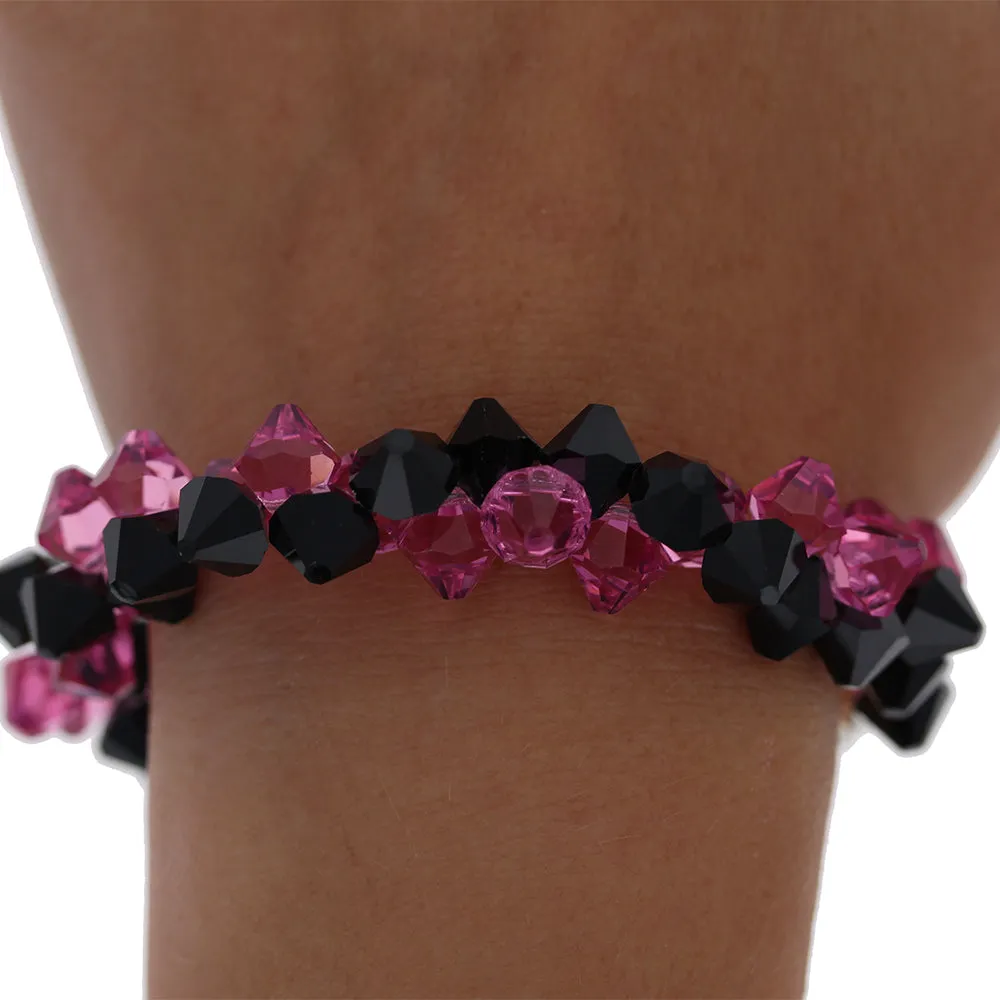 Black & Pink Swarovski Bracelet