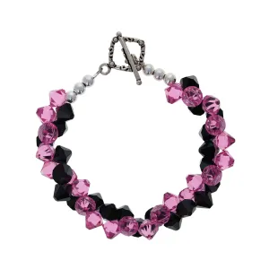 Black & Pink Swarovski Bracelet