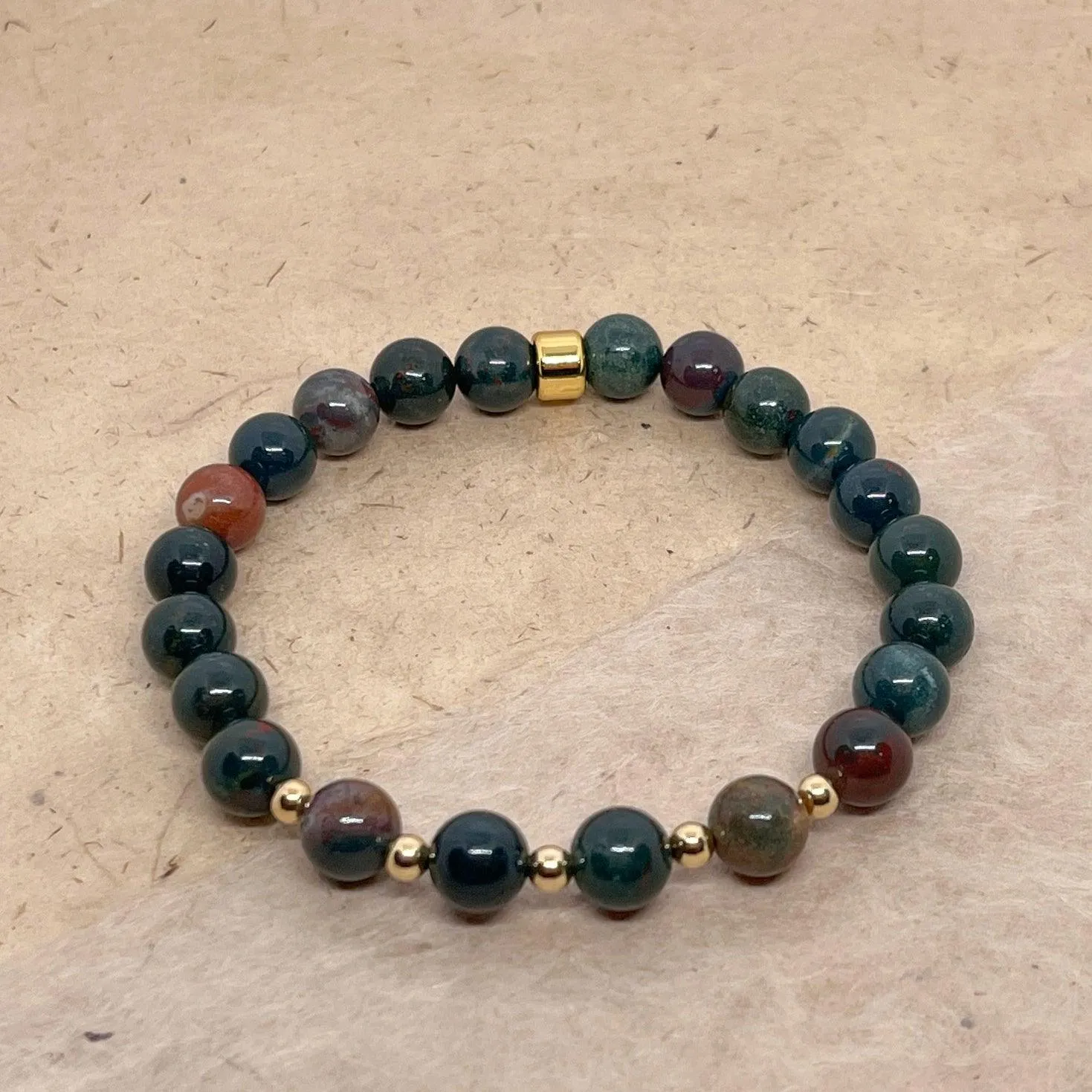 Bloodstone Gemstone Bracelet 8mm