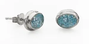 Blue Topaz Sterling Silver Posts Earrings