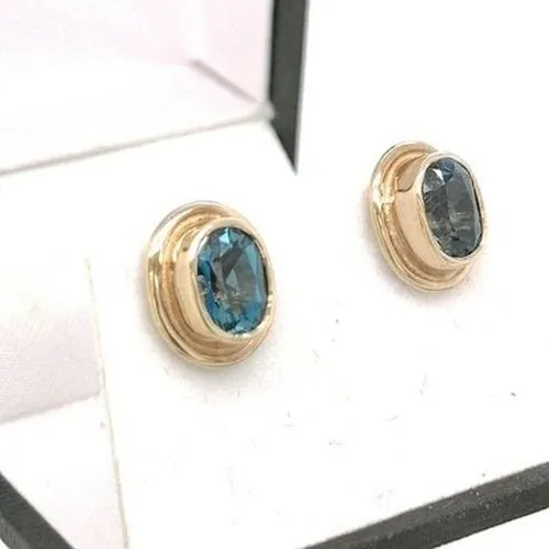 Blue Topaz Studs