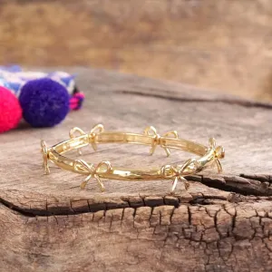 Bow Bangle Bracelet in Gold