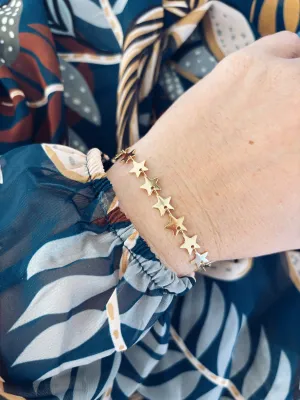 Bracciale in acciaio con stelle