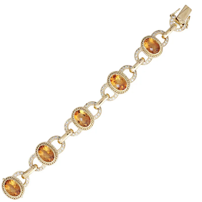 Bracelet- Citrine And Diamond