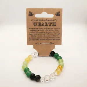 Bracelet Crystal Healing Wealth