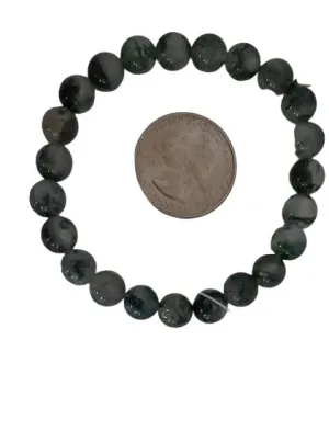 Bracelet    Gemstone  Moss Agate - m292497