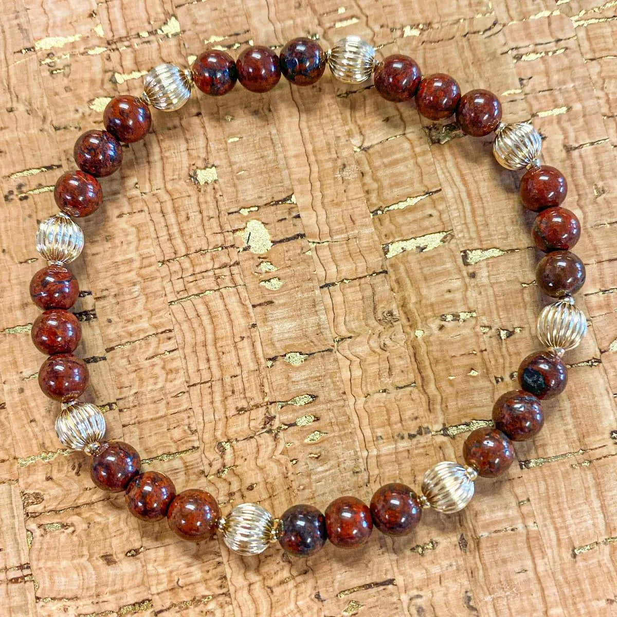 Bracelet Kit - Brecciated Jasper Gemstone Bracelet