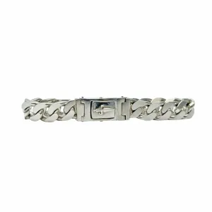 BRACELET Sterling Silver ID Link with Dagger