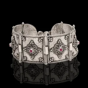 Byzantine Bracelet in Sterling Silver with zircon (B-02)