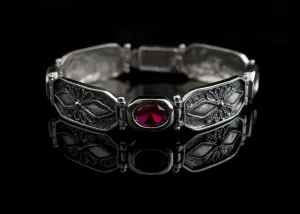 Byzantine Bracelet in Sterling Silver with zircon (B-29)