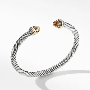 Cable Classic Bracelet with Citrine and Gold