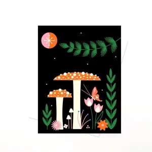 Card - All Occasion - Mushrooms and Flowers by Amber Leaders Designs