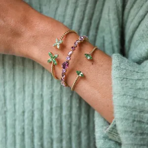 Caroline Svedbom Petite Navette Bracelet - Gold Peridot