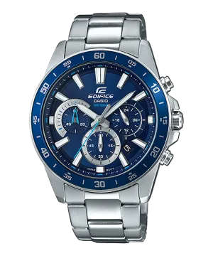 Casio Edifice Standard Chronograph Silver Stainless Steel Watch EFV570D-2A EFV-570D-2A