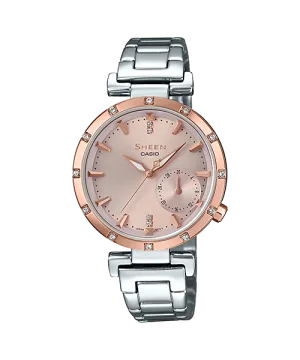 Casio Sheen 3-Hand Analog with SwarovskiÇ???Ç??€¸’??????’?????¶ôÇï¶ôíŸ????ƒ?ªǩ’?????¶ôÇï¶ôǝ?’?????¶ôÇï¶ôíŸ?ǯ¶ôÇû¶ô¶©?’?????¶ôÇï¶ôǝ???’??ǯ¶ôÇû¶ô¶©? Crystals Silver Stainless Steel Band Watch SHE4051SG-4A SHE-4051SG-4A