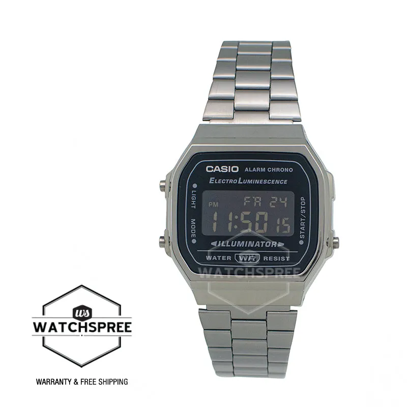 Casio Standard Digital Gray Ion Plated Stainless Steel Band Watch A168WGG-1B