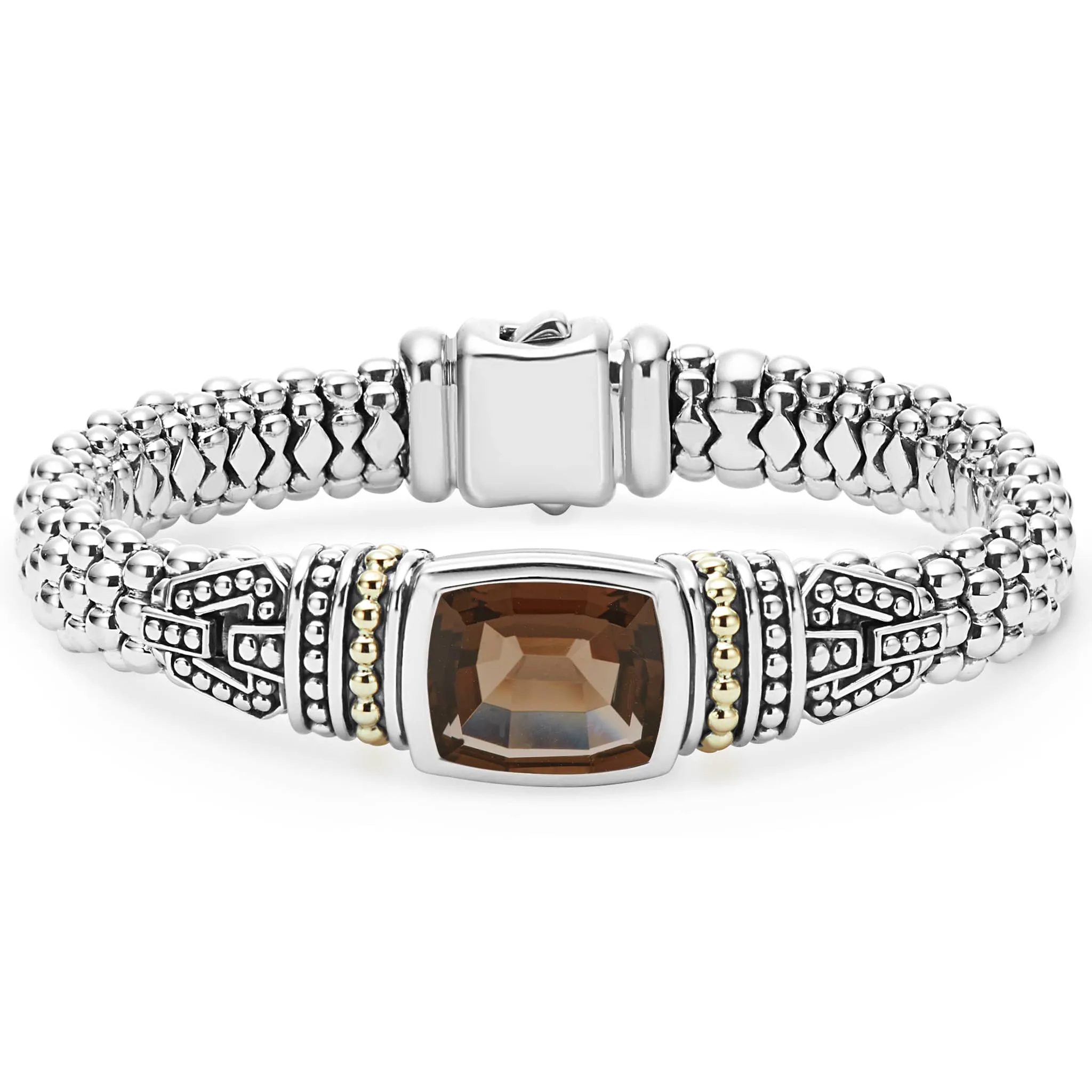 Caviar Color Smokey Quartz Caviar Bracelet | 9mm