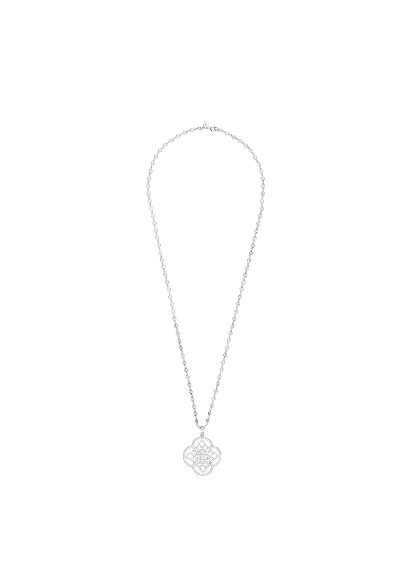 Celtic Knot Clover Pendant Necklace Silver