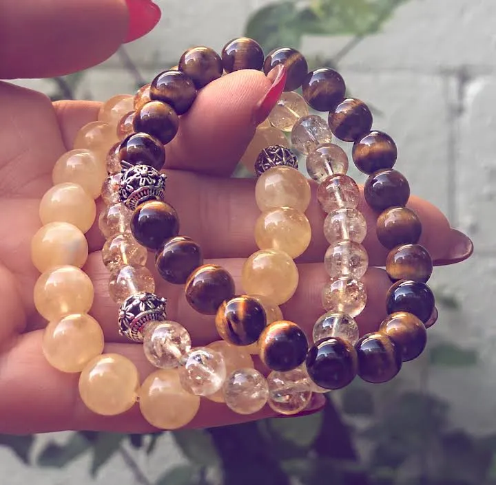 Chakra Genuine Crystal Bracelets Set 3 - Solar Plexus