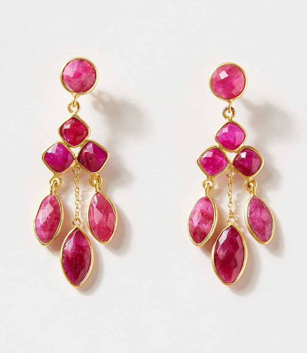 Chandelier Gemstone Earrings