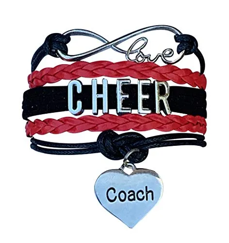 Cheer Coach Infinity Bracelet - Pick Colors & Charms