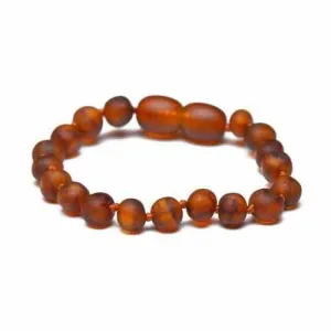 Child Cocoa Raw Cognac Baltic Amber Anklet Bracelet