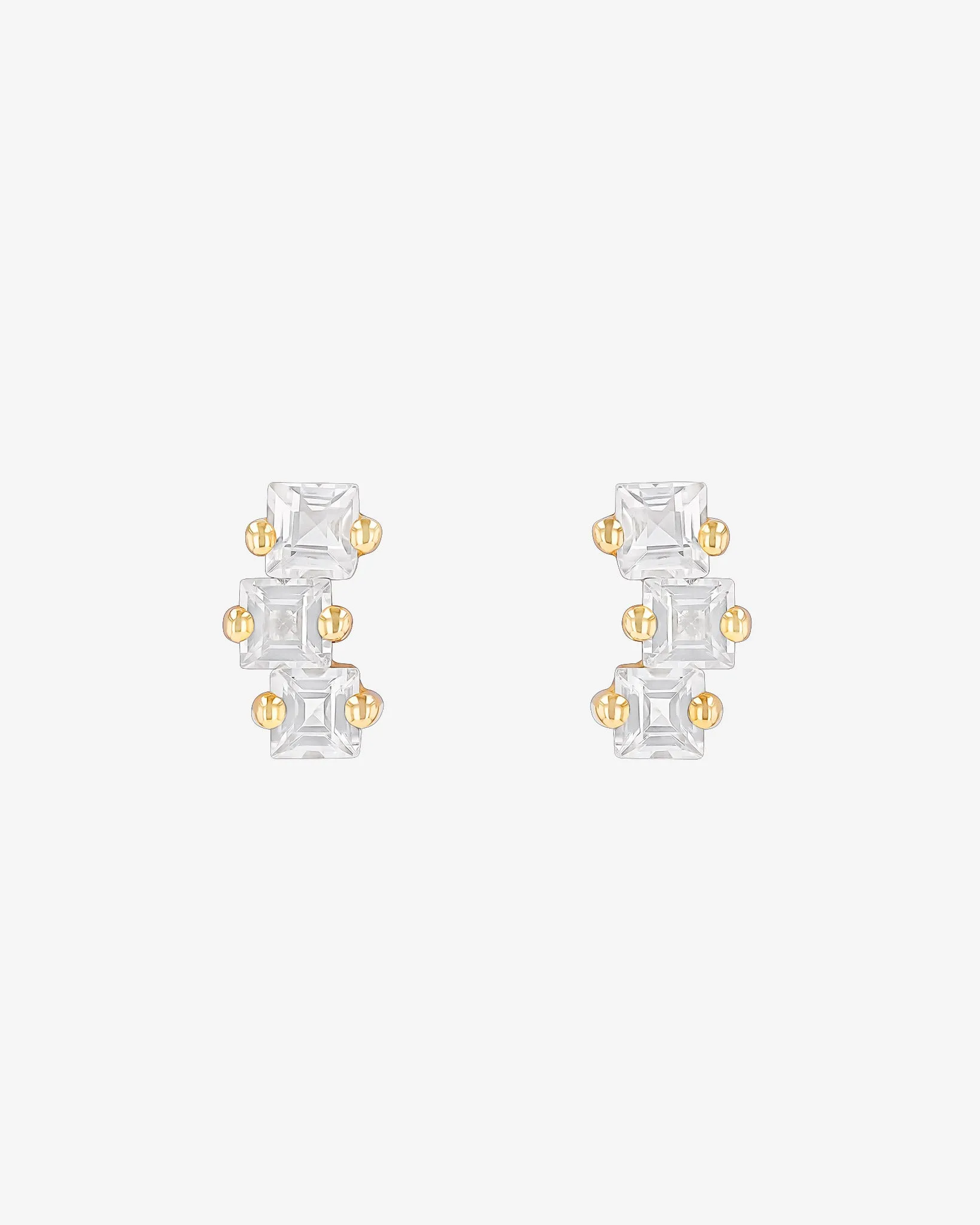 Cierra White Topaz Midi Studs