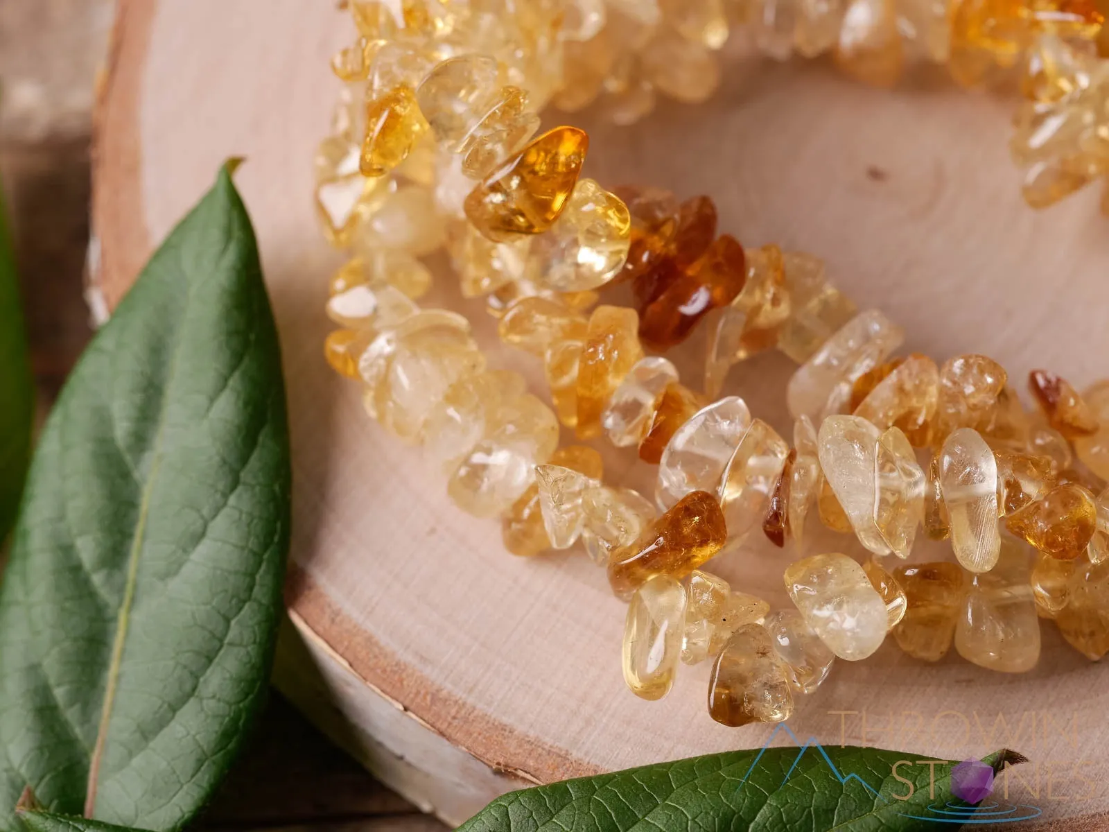 CITRINE Crystal Bracelet - Chip Beads - Beaded Bracelet, Birthstone Bracelet, Handmade Jewelry,  E0629