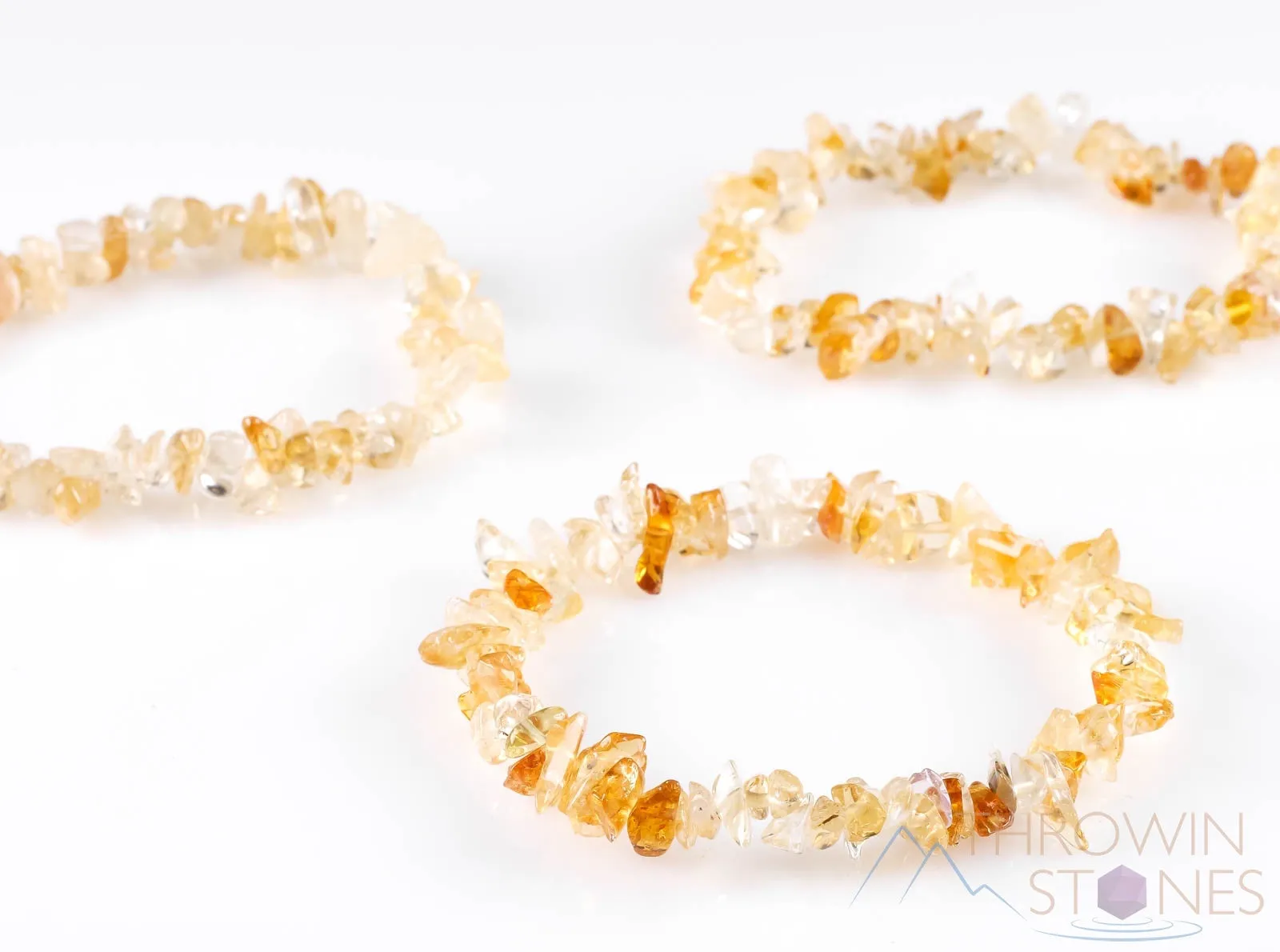 CITRINE Crystal Bracelet - Chip Beads - Beaded Bracelet, Birthstone Bracelet, Handmade Jewelry,  E0629